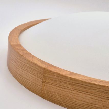 Brilagi - LED RGBW Stmívatelné stropní svítidlo CARVALHO SLIM 3xE27/15W/230V 2700-6500K Wi-Fi dub pr. 47 cm