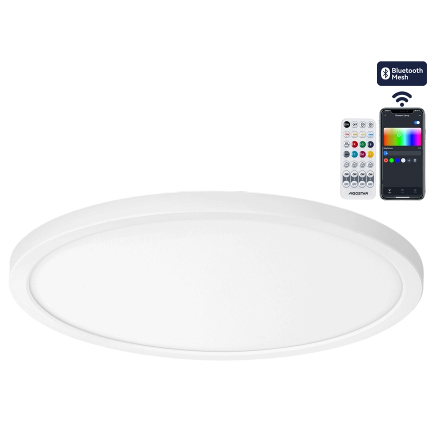 Brilagi - LED RGBW Stmívatelné stropní svítidlo VIBE LED/24W/230V 3000-6500K pr. 26 cm bílá + dálkové ovládání