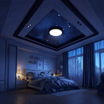 Brilagi - LED RGBW Stmívatelné stropní svítidlo VIBE LED/24W/230V 3000-6500K pr. 29 cm černá + dálkové ovládání