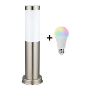 BRILAGI - LED RGBW Stmívatelná venkovní lampa NOVA 1xE27/12W/230V 2700-6500K IP44 40 cm matný chrom
