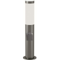 Brilagi - LED RGBW Stmívatelná venkovní lampa se zásuvkou ELIA 1xE27/6,5W/230V 2700-6500K IP44 Wi-Fi 50 cm matný chrom