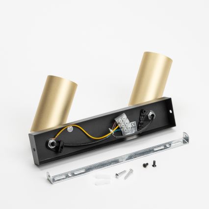 Brilagi - LED RGBW Stmívatelné bodové svítidlo SELE GOLDEN 2xGU10/4,8W/230V 3000K černá/zlatá + dálkové ovládání