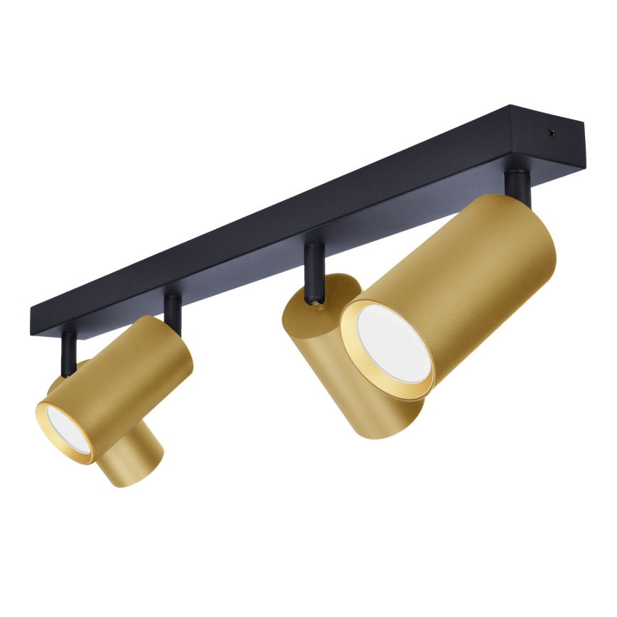 Brilagi - LED RGBW Stmívatelné bodové svítidlo SELE GOLDEN 4xGU10/4,8W/230V 3000K černá/zlatá + dálkové ovládání