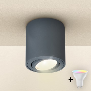Brilagi - LED RGBW Stmívatelné bodové svítidlo MIA 1xGU10/30W/230V 3000K Wi-Fi 84x80 mm antracit