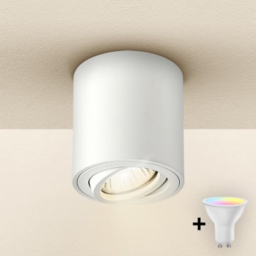 Brilagi - LED RGBW Stmívatelné bodové svítidlo MIA 1xGU10/4,8W/230V 3000K 84x80 mm bílá + dálkové ovládání