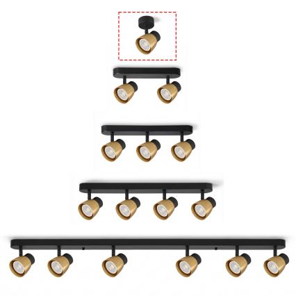 Brilagi - LED RGBW Stmívatelné bodové svítidlo NUGGET 1xGU10/6W/230V černá/zlatá