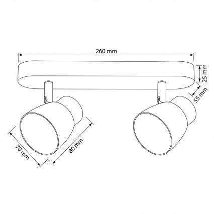 Brilagi - LED RGBW Stmívatelné bodové svítidlo NUGGET 2xGU10/6W/230V 3000K černá/zlatá + dálkové ovládání