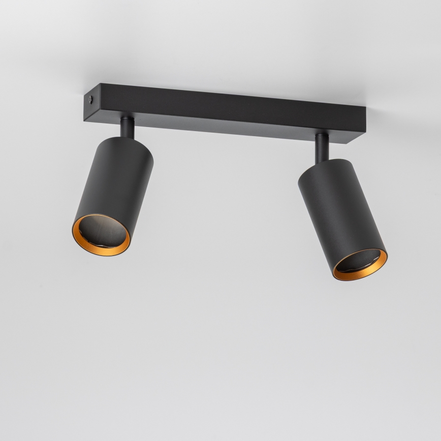 Brilagi - LED RGBW Stmívatelné bodové svítidlo SELE 2xGU10/4,8W/230V 3000K černá/zlatá + dálkové ovládání