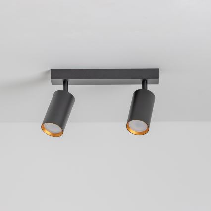 Brilagi - LED RGBW Stmívatelné bodové svítidlo SELE 2xGU10/4,8W/230V 3000K černá/zlatá + dálkové ovládání