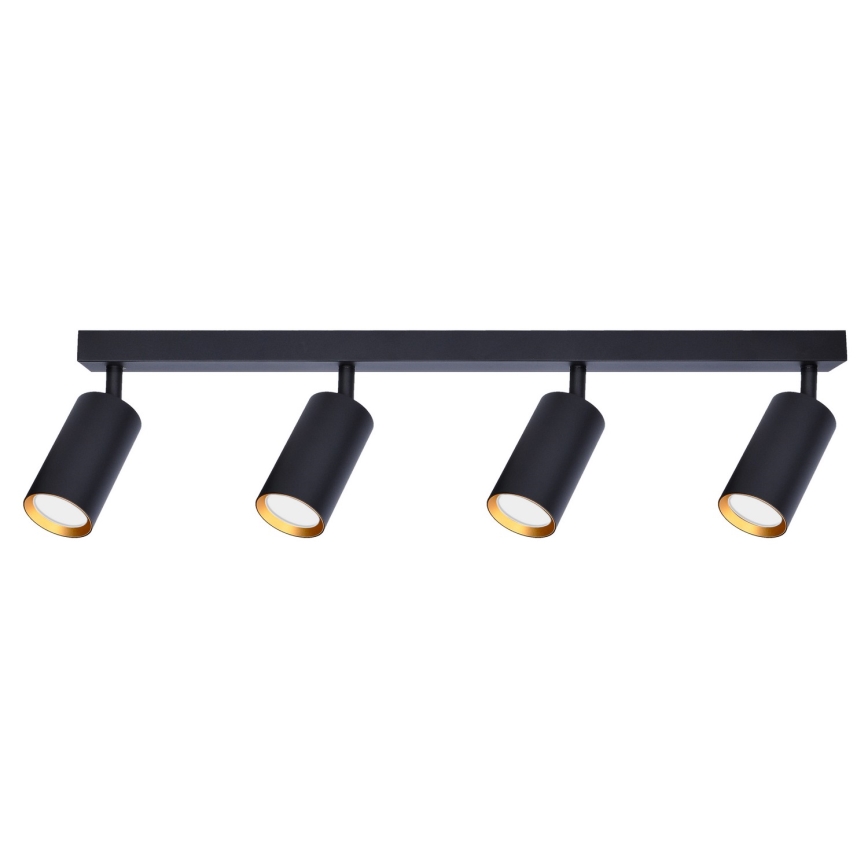 Brilagi - LED RGBW Stmívatelné bodové svítidlo SELE 4xGU10/4,8W/230V 3000K černá/zlatá + dálkové ovládání