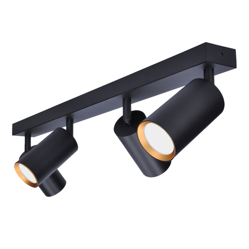 Brilagi - LED RGBW Stmívatelné bodové svítidlo SELE 4xGU10/4,8W/230V 3000K černá/zlatá + dálkové ovládání