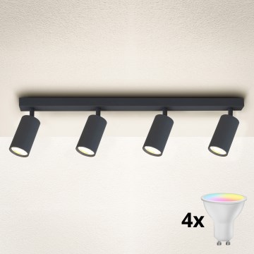 Brilagi - LED RGBW Stmívatelné bodové svítidlo SELE 4xGU10/6W/230V 3000K antracit + dálkové ovládání
