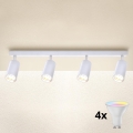 Brilagi - LED RGBW Stmívatelné bodové svítidlo SELE 4xGU10/6W/230V 3000K bílá + dálkové ovládání