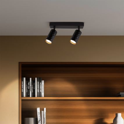 Brilagi - LED RGBW Stmívatelné bodové svítidlo SELE DIAMANT 2xGU10/4,8W/230V 3000K černá + dálkové ovládání
