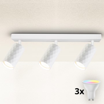 Brilagi - LED RGBW Stmívatelné bodové svítidlo SELE DIAMANT 3xGU10/6W/230V 3000K bílá + dálkové ovládání