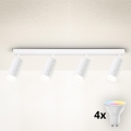 Brilagi - LED RGBW Stmívatelné bodové svítidlo SELE DIAMANT 4xGU10/4,8W/230V 3000K bílá + dálkové ovládání