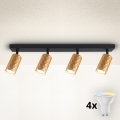 Brilagi - LED RGBW Stmívatelné bodové svítidlo SELE DIAMANT 4xGU10/4,8W/230V 3000K zlatá + dálkové ovládání