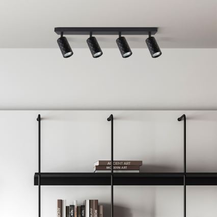 Brilagi - LED RGBW Stmívatelné bodové svítidlo SELE DIAMANT 4xGU10/4,8W/230V 3000K černá + dálkové ovládání