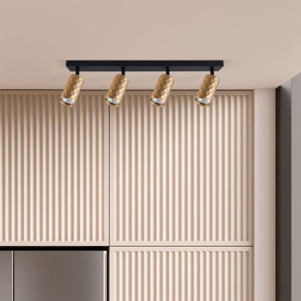 Brilagi - LED RGBW Stmívatelné bodové svítidlo SELE DIAMANT 4xGU10/4,8W/230V 3000K zlatá + dálkové ovládání