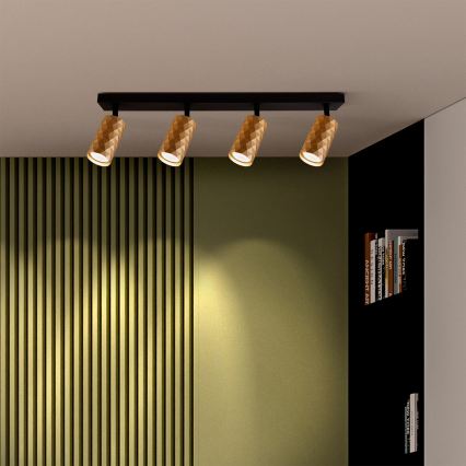 Brilagi - LED RGBW Stmívatelné bodové svítidlo SELE DIAMANT 4xGU10/4,8W/230V 3000K zlatá + dálkové ovládání