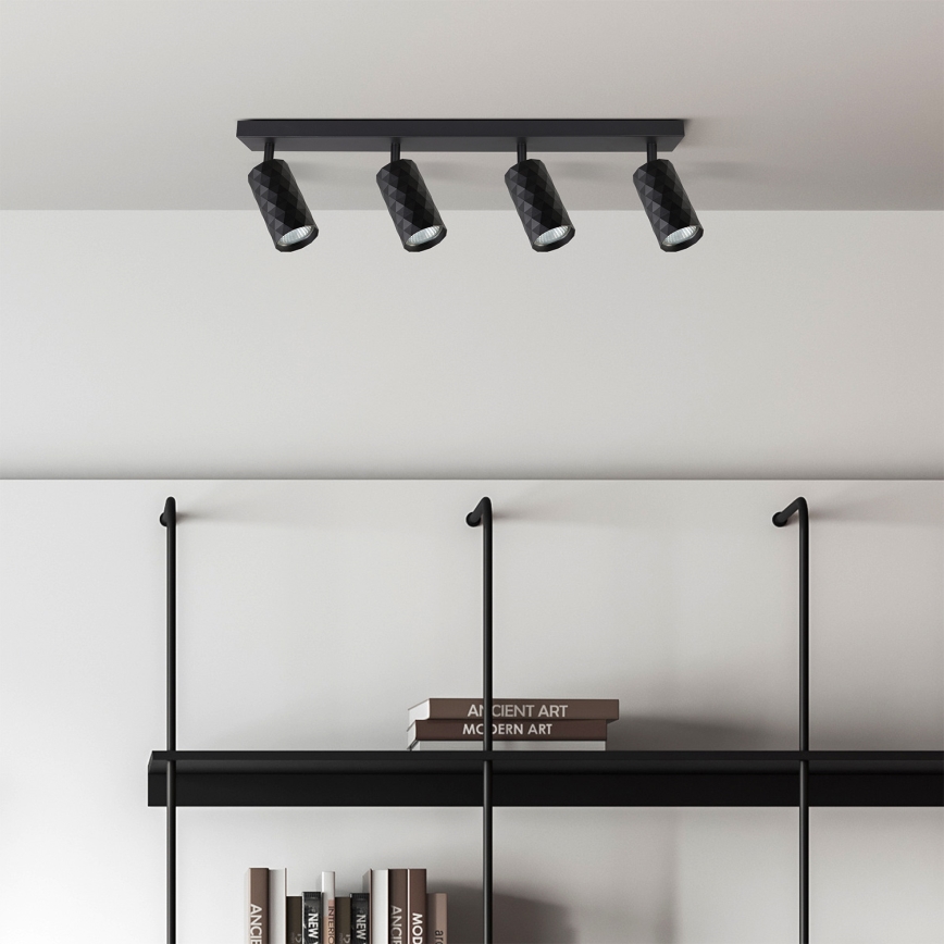 Brilagi - LED RGBW Stmívatelné bodové svítidlo SELE DIAMANT 4xGU10/6W/230V 3000K černá + dálkové ovládání