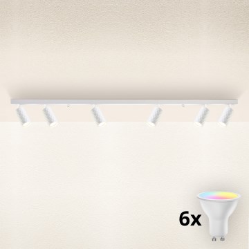 Brilagi - LED RGBW Stmívatelné bodové svítidlo SELE DIAMANT 6xGU10/6,5W/230V 2700-6500K Wi-Fi bílá