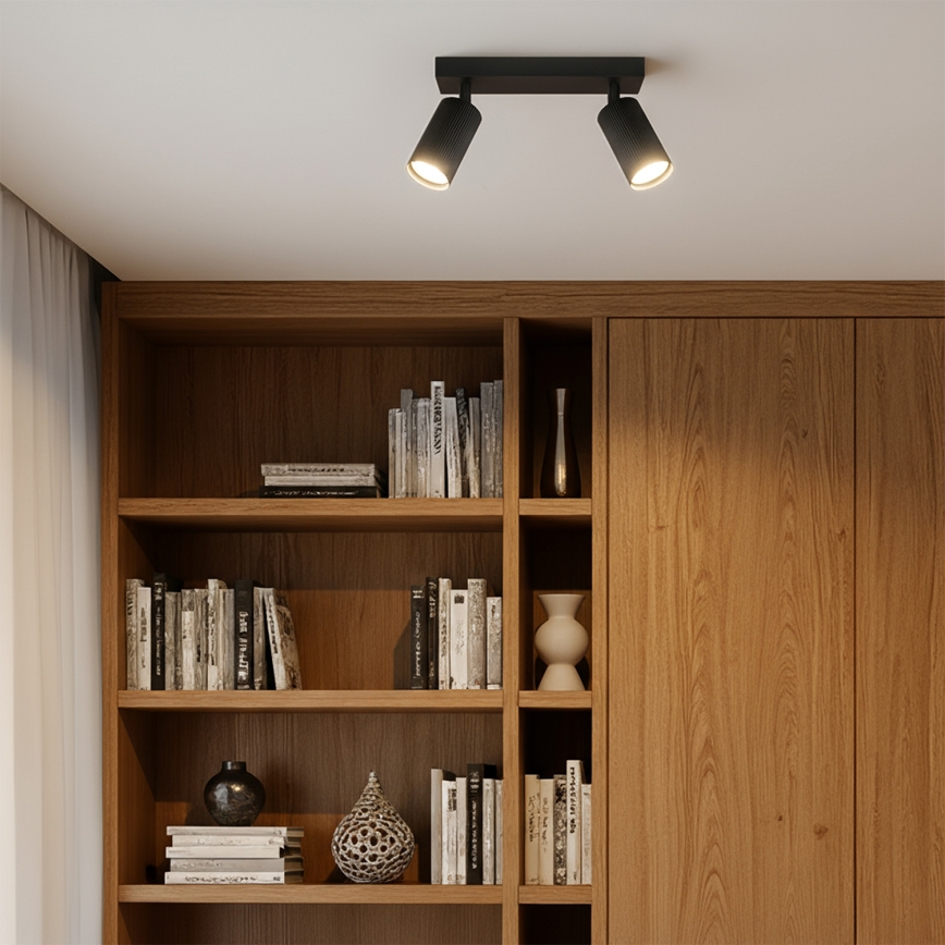 Brilagi - LED RGBW Stmívatelné bodové svítidlo SELE MODERN 2xGU10/4,8W/230V 3000K černá + dálkové ovládání