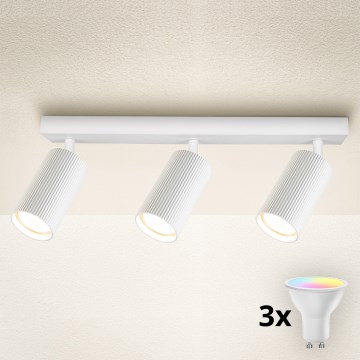 Brilagi - LED RGBW Stmívatelné bodové svítidlo SELE MODERN 3xGU10/4,8W/230V 3000K bílá + dálkové ovládání