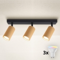 Brilagi - LED RGBW Stmívatelné bodové svítidlo SELE MODERN 3xGU10/4,8W/230V 3000K zlatá + dálkové ovládání