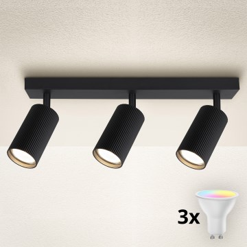 Brilagi - LED RGBW Stmívatelné bodové svítidlo SELE MODERN 3xGU10/6,5W/230V 2700-6500K Wi-Fi černá