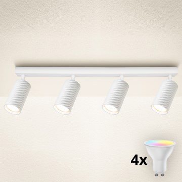 Brilagi - LED RGBW Stmívatelné bodové svítidlo SELE MODERN 4xGU10/6W/230V 3000K bílá + dálkové ovládání