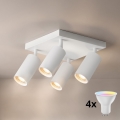 Brilagi - LED RGBW Stmívatelné bodové svítidlo SELE SQUARE 4xGU10/6,5W/230V 2700-6500K bílá