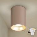 Brilagi - LED RGBW Stmívatelné bodové svítidlo TRINE 1xGU10/4,8W/230V 3000K béžová/zlatá + dálkové ovládání