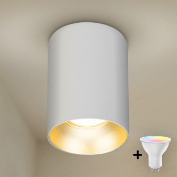 Brilagi - LED RGBW Stmívatelné bodové svítidlo TRINE 1xGU10/6W/230V 3000K bílá/zlatá + dálkové ovládání