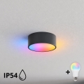 BRILAGI - LED RGBW Stmívatelné koupelnové stropní svítidlo CLARE 1xE27/12W/230V pr. 20 cm antracit IP54