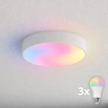 BRILAGI - LED RGBW Stmívatelné koupelnové stropní svítidlo CLARE 3xE27/12W/230V 2700-6500K pr. 40 cm IP54 bílá