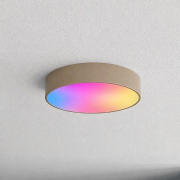 Brilagi - LED RGBW Stmívatelné koupelnové stropní svítidlo CLARE 3xE27/9W/230V 2700-6500K pr. 40 cm IP54 Wi-Fi béžová