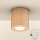 Brilagi - LED RGBW Stmívatelné koupelnové svítidlo MIA 1xGU10/4,8W/230V 3000K 84x80 mm dekor dubu IP44 + dálkové ovládání