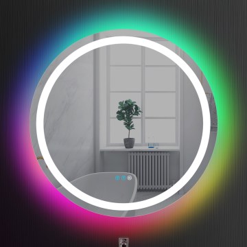 Brilagi - LED RGBW Stmívatelné koupelnové vyhřívané zrcadlo s podsvícením AVA PRO LED/18W/230V pr. 60 cm 3000/4000/6500K IP44