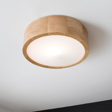 Brilagi - LED RGBW Stmívatelné stropní svítidlo CARVALHO 1xE27/15W/230V 2700-6500K Wi-Fi dub pr. 27,5 cm