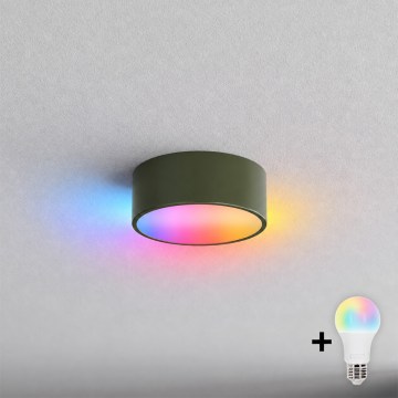 Brilagi - LED RGBW Stmívatelné stropní svítidlo CLARE 1xE27/12W/230V pr. 20 cm khaki