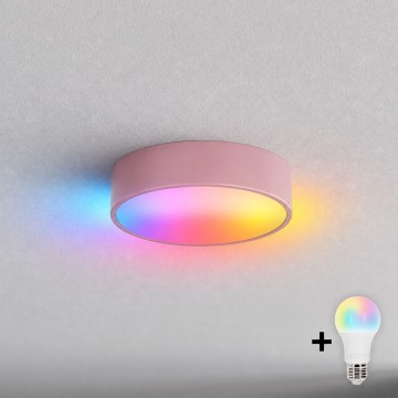 Brilagi - LED RGBW Stmívatelné stropní svítidlo CLARE 1xE27/12W/230V pr. 20 cm růžová