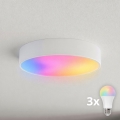 BRILAGI - LED RGBW Stmívatelné stropní svítidlo CLARE 3xE27/12W/230V 2700-6500K pr. 40 cm bílá