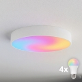 BRILAGI - LED RGBW Stmívatelné stropní svítidlo CLARE 4xE27/12W/230V 2700-6500K pr. 50 cm bílá