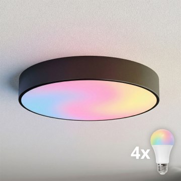 BRILAGI - LED RGBW Stmívatelné stropní svítidlo CLARE 4xE27/12W/230V 2700-6500K pr. 50 cm černá