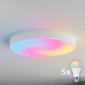 BRILAGI - LED RGBW Stmívatelné stropní svítidlo CLARE 5xE27/12W/230V 2700-6500K pr. 60 cm bílá