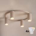 Brilagi - LED RGBW Stmívatelné stropní svítidlo SELE 4xGU10/6,5W/230V 2700-6500K béžová