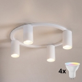 Brilagi - LED RGBW Stmívatelné stropní svítidlo SELE 4xGU10/6,5W/230V 2700-6500K bílá