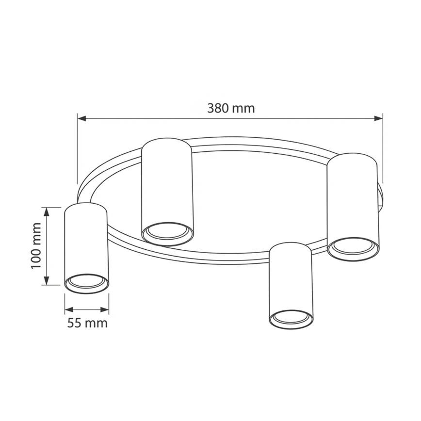 Brilagi - LED RGBW Stmívatelné stropní svítidlo SELE 4xGU10/6,5W/230V 2700-6500K bílá