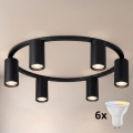 Brilagi - LED RGBW Stmívatelné stropní svítidlo SELE 6xGU10/6,5W/230V 2700-6500K černá + dálkové ovládání
